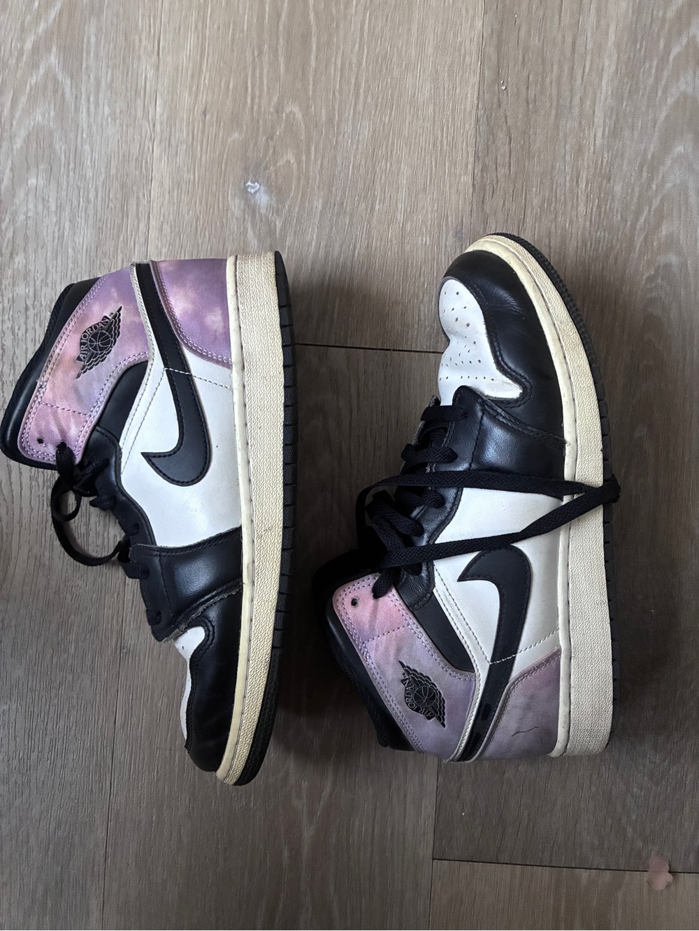 Nike Black, White and Purple High-Top Sneakers